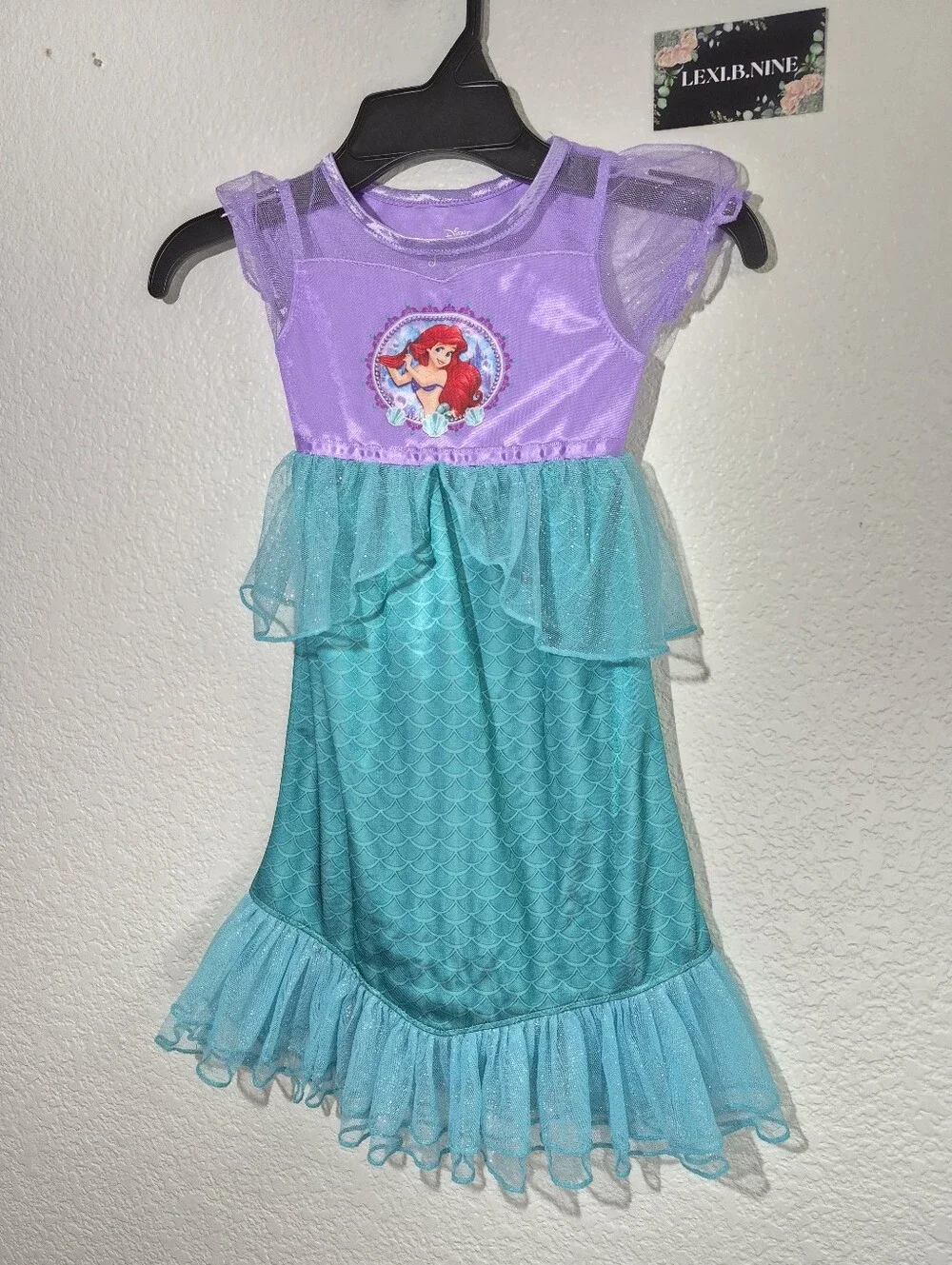 Disney The Little Mermaid Ariel Hallowen  Costume Dress Or Pjs
